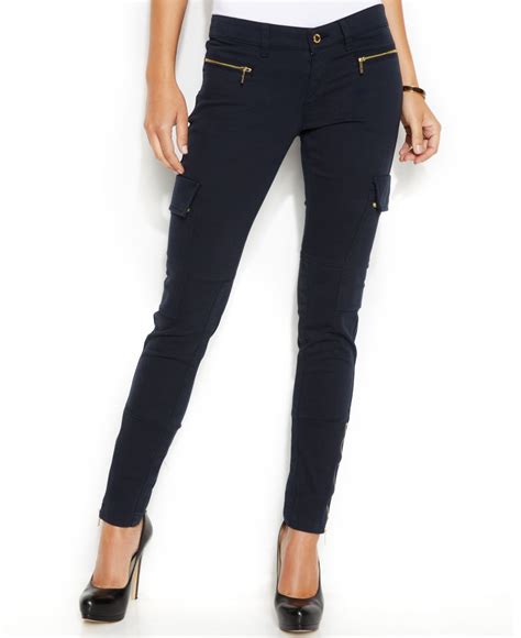 women's michael kors blue trousers|Michael Kors trousers women's.